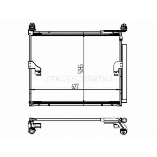 Радиатор кондиционера Toyota Land Cruiser Prado (J150) 09-20 / Lexus GX460 09- / Toyota 4Runner 09- SAT